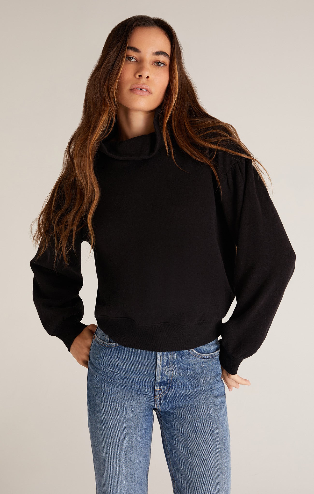 z supply funnel neck sweatshirt