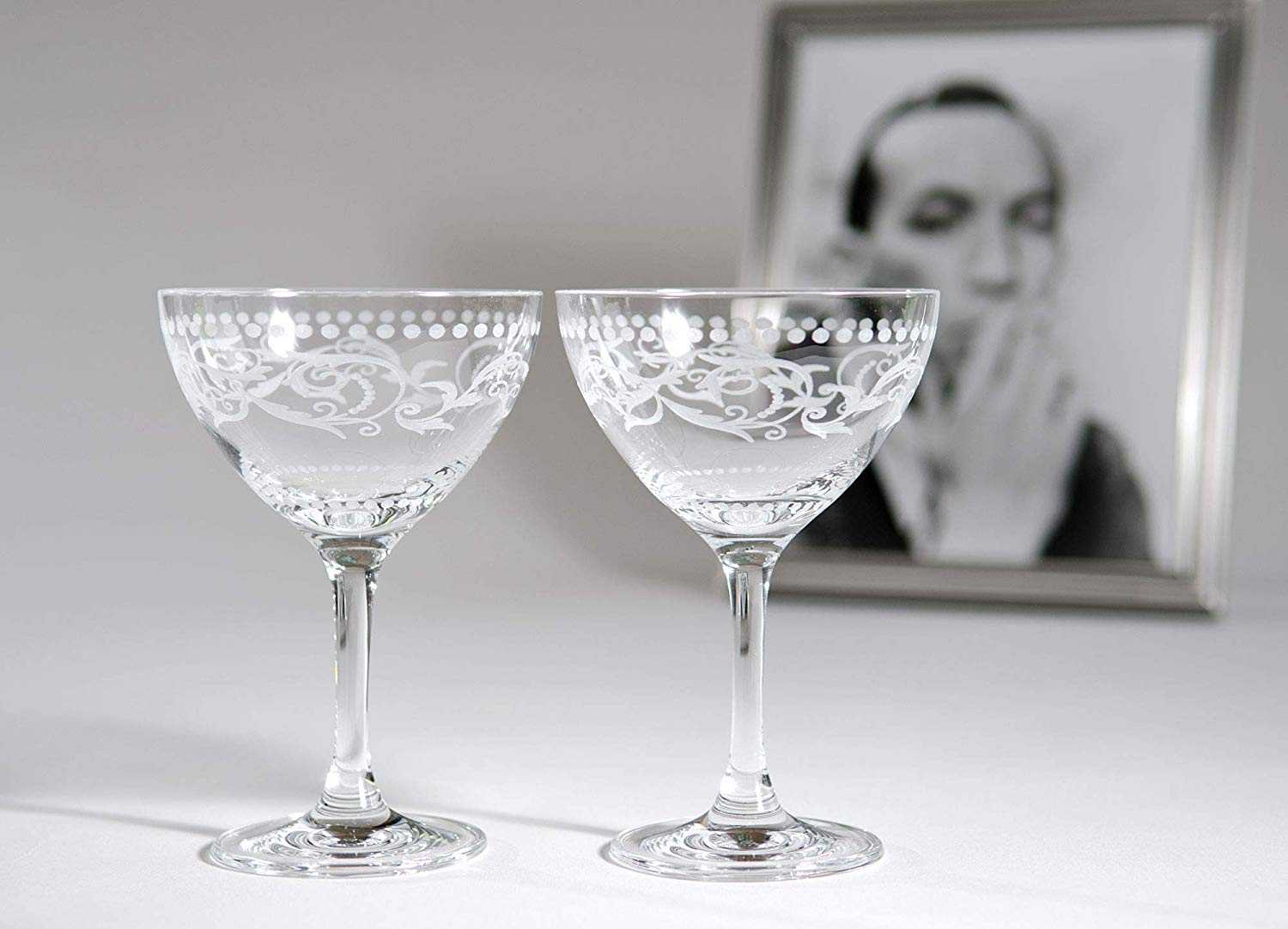 Cole Porter “Opening Night” Crystal Champagne Cocktail Coupe 2-Piece Set (Gift Box Collection)