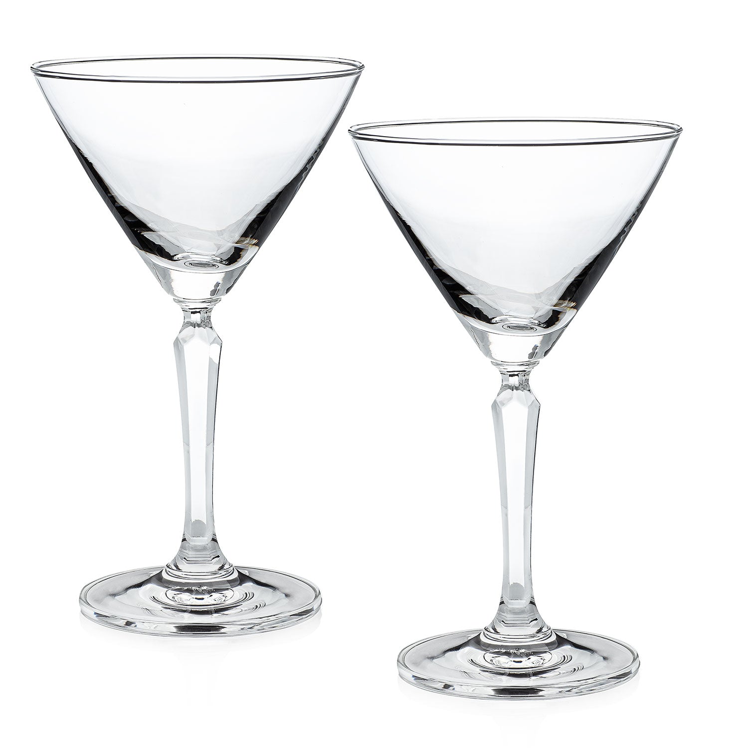 1950 Miami Beach Martini Glass, 2-Piece Set from the Five O'Clock Club (Gift Box Collection)