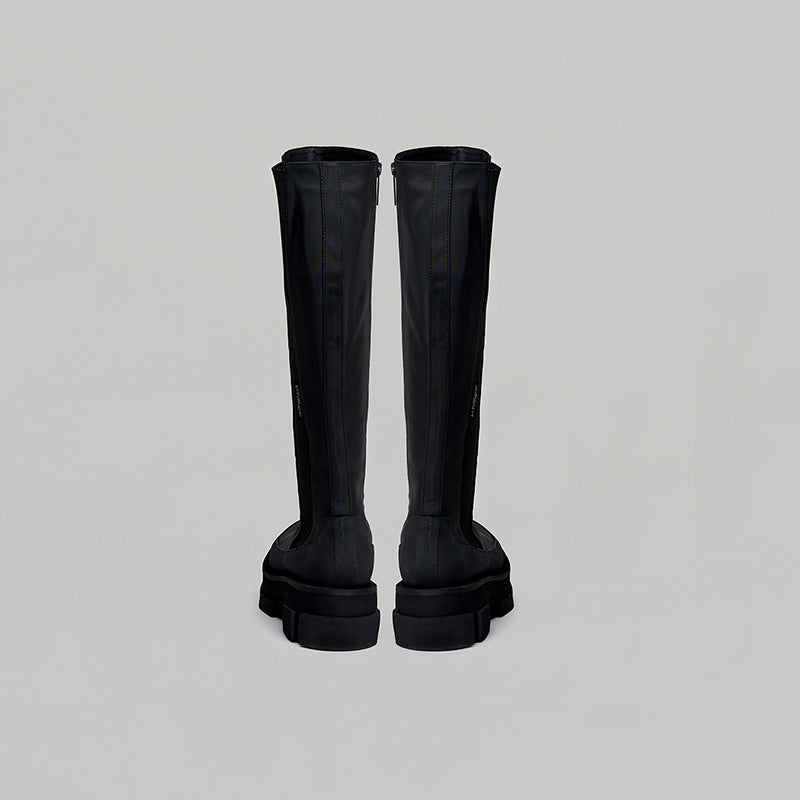 both - GAO PLATFORM KNEE BOOTS-BLACK – BOTH