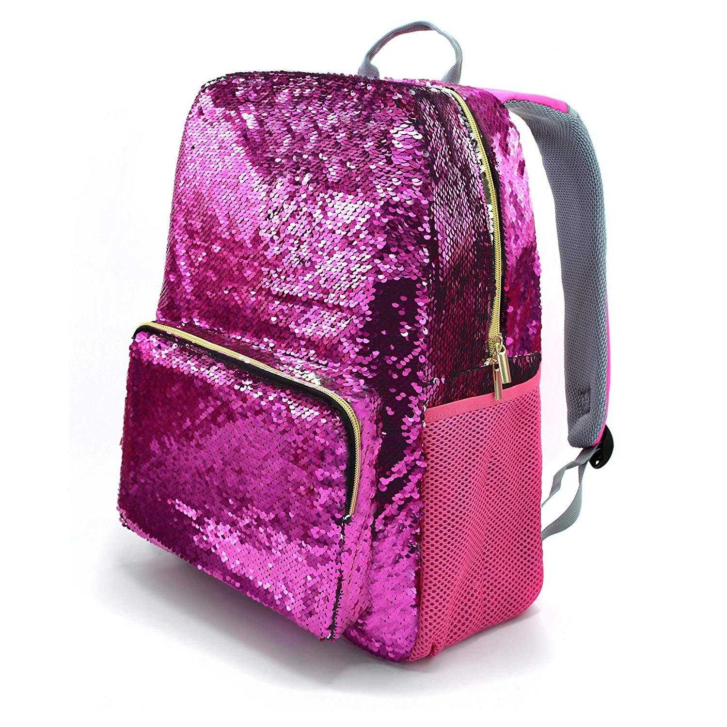 glitter school backpack