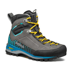 Grey, yellow and blue freney boot