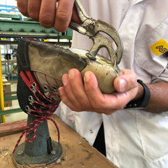shoes sole repairing with the metalic pillar