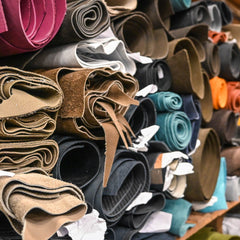 roles of the leather bundles of different colors