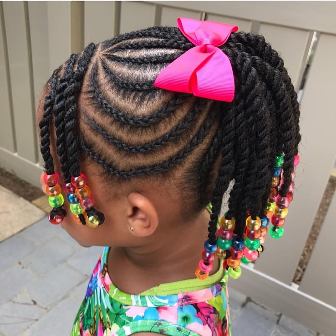 Ponytail style for young Black Girls