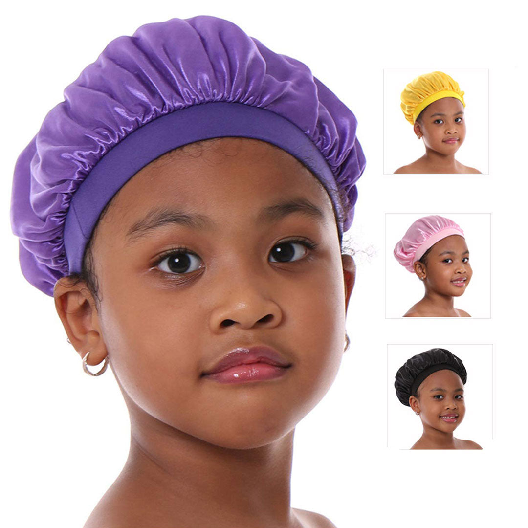 Girl with silk cap on head