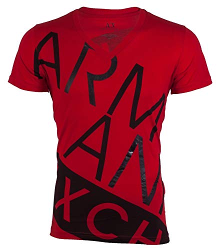 black and red armani exchange shirt