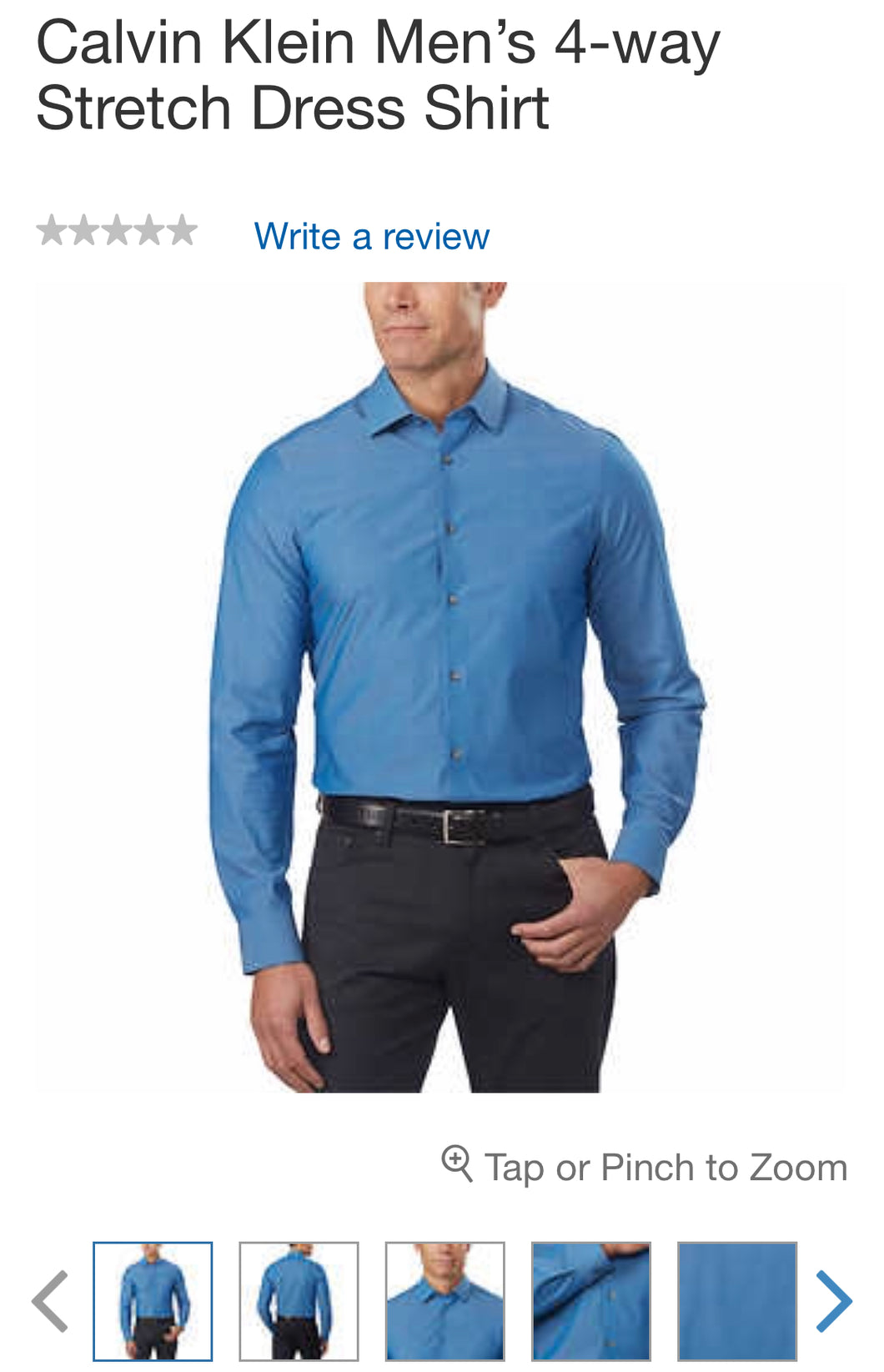 calvin klein blue dress shirt