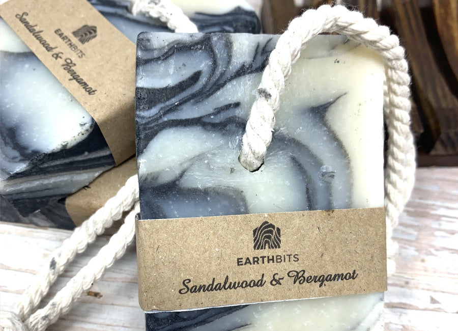 sandalwood natural soap from earth bits