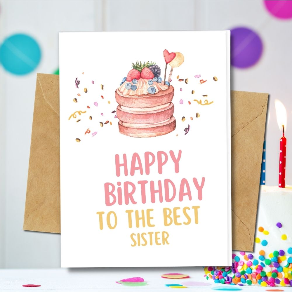 Eco Friendly Happy Birthday Card, Birthday Sister