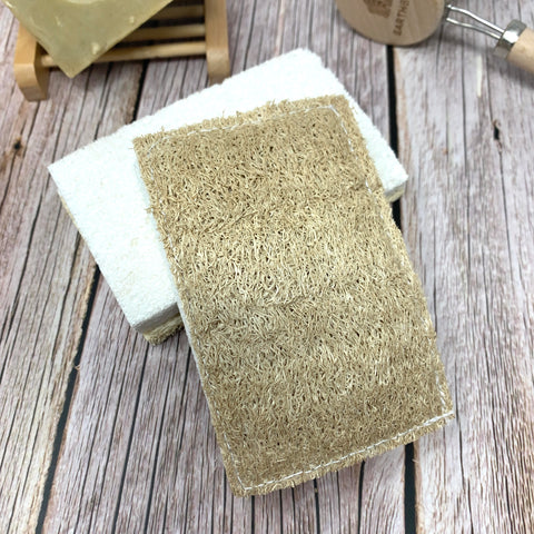 kitchen eco sponge made with loofah