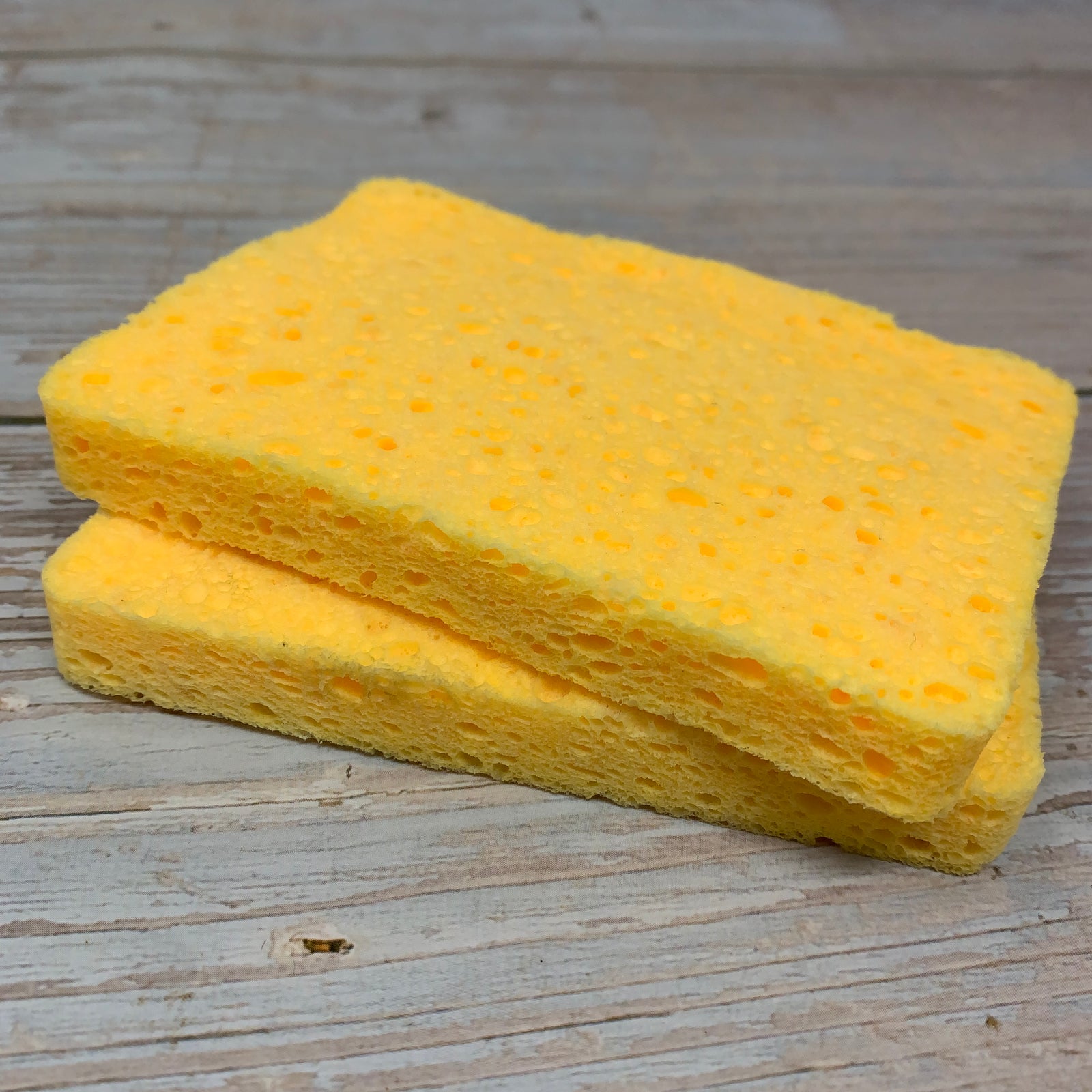 Yellow Eco Washing up Sponges Pack of 6, Biodegradable