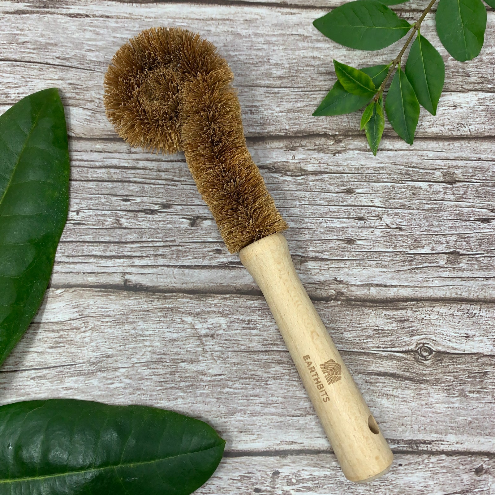 ecofworld Natural Wooden Dish Brush Long Handle Pan Pot Brush Dish