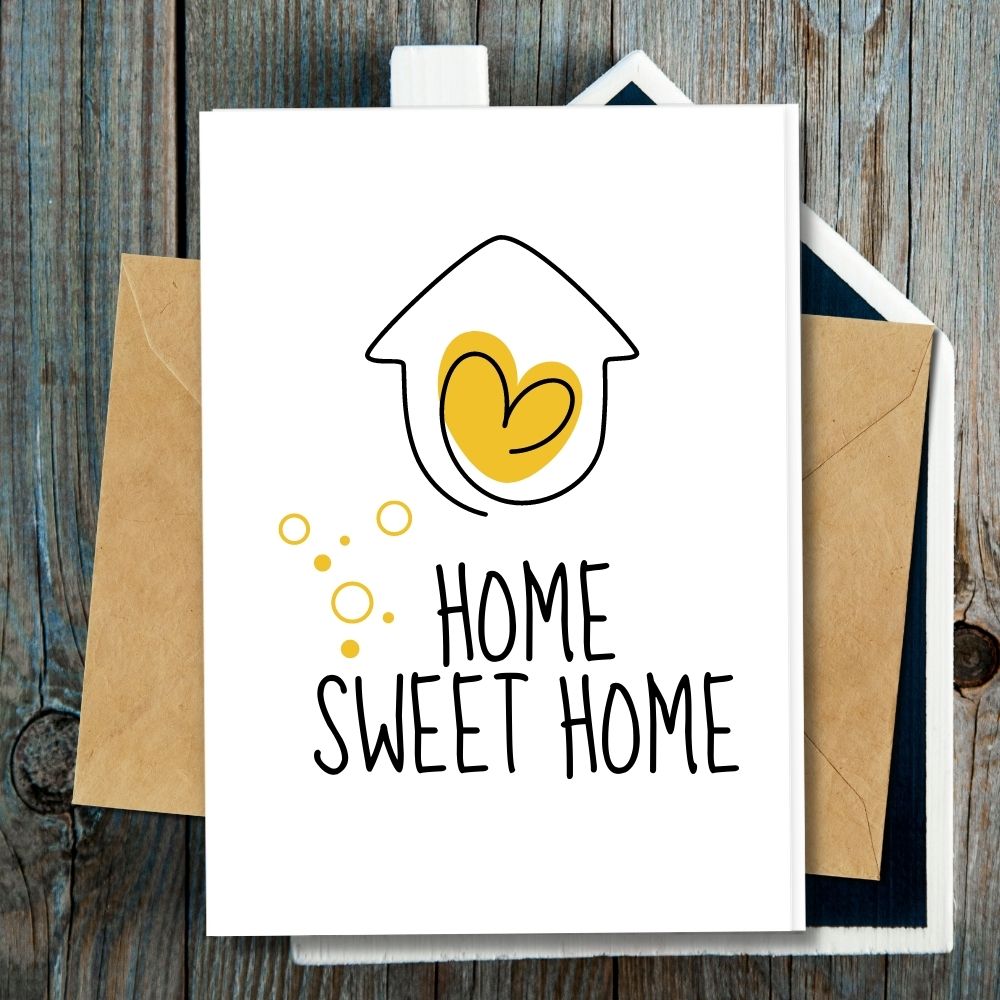 New Home Card, Home Sweet Home, Blue