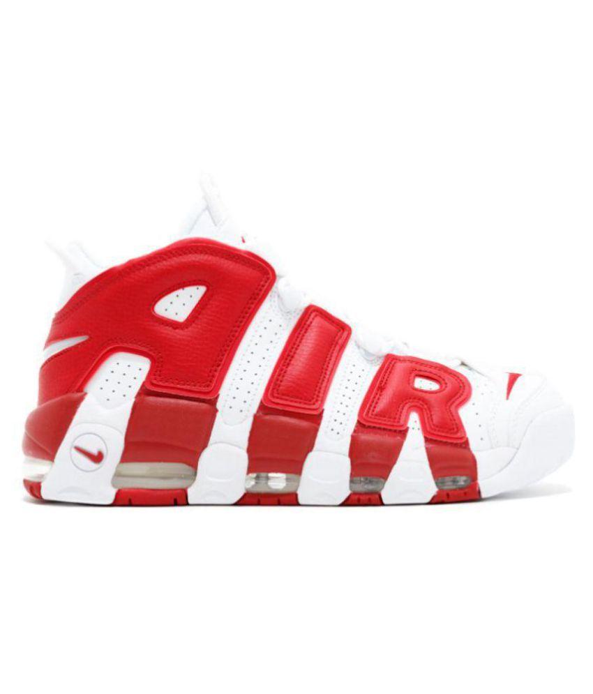 nike uptempo 96 red and white