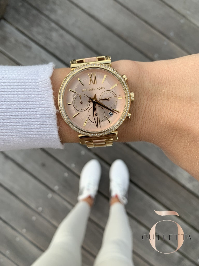 michael kors sofie two tone watch