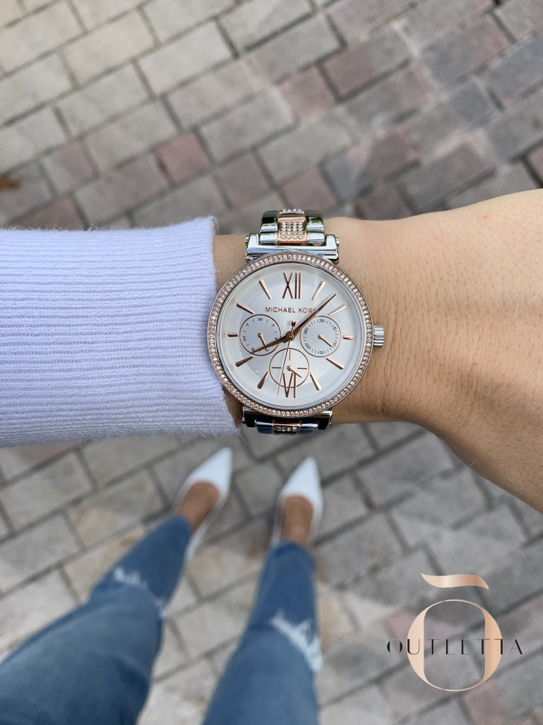 jaryn pave silver tone watch