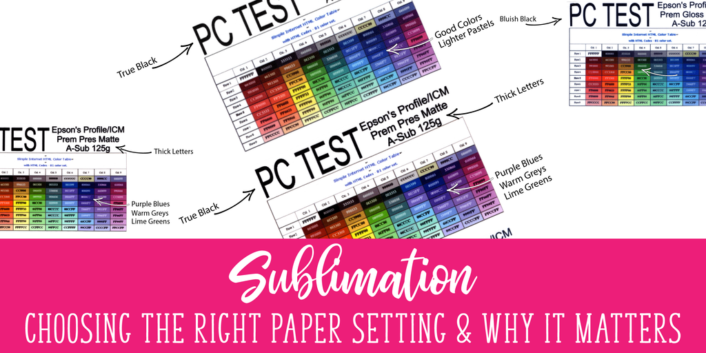 Sublimation: Choosing the Paper Setting & Why it Matters– Debbie Does