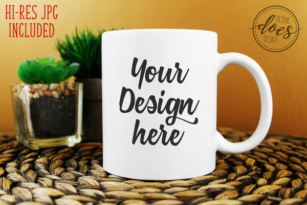 Download White 11oz Mug Mockup Bundle - Debbie Does Design