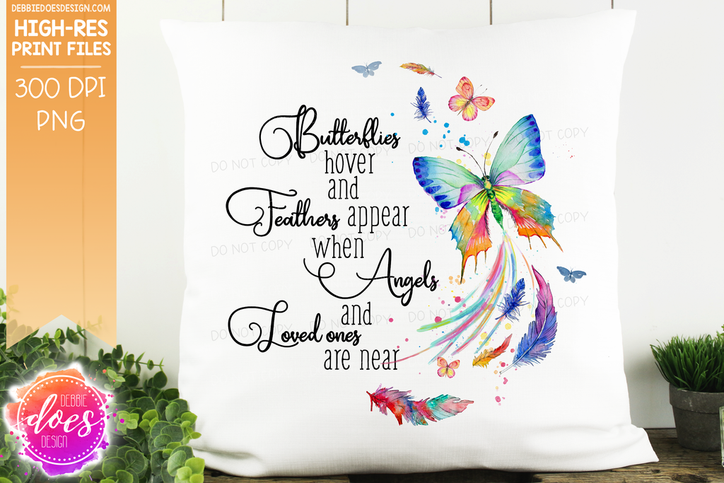 Free Butterflies Appear When Angels Are Near Svg SVG PNG EPS DXF File