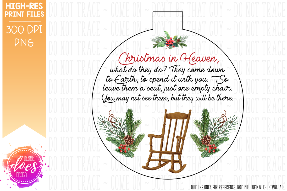 Download Christmas in Heaven - Chair Design - Sublimation/Printable ...