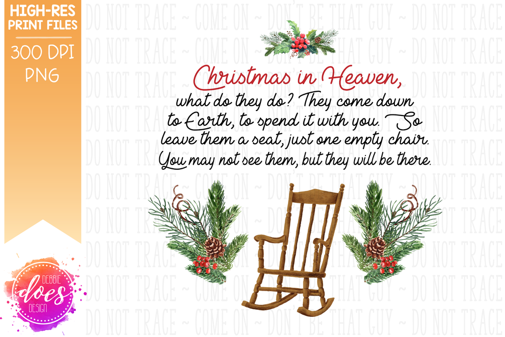 Download Christmas in Heaven Chair - Sublimation/Printable Design ...