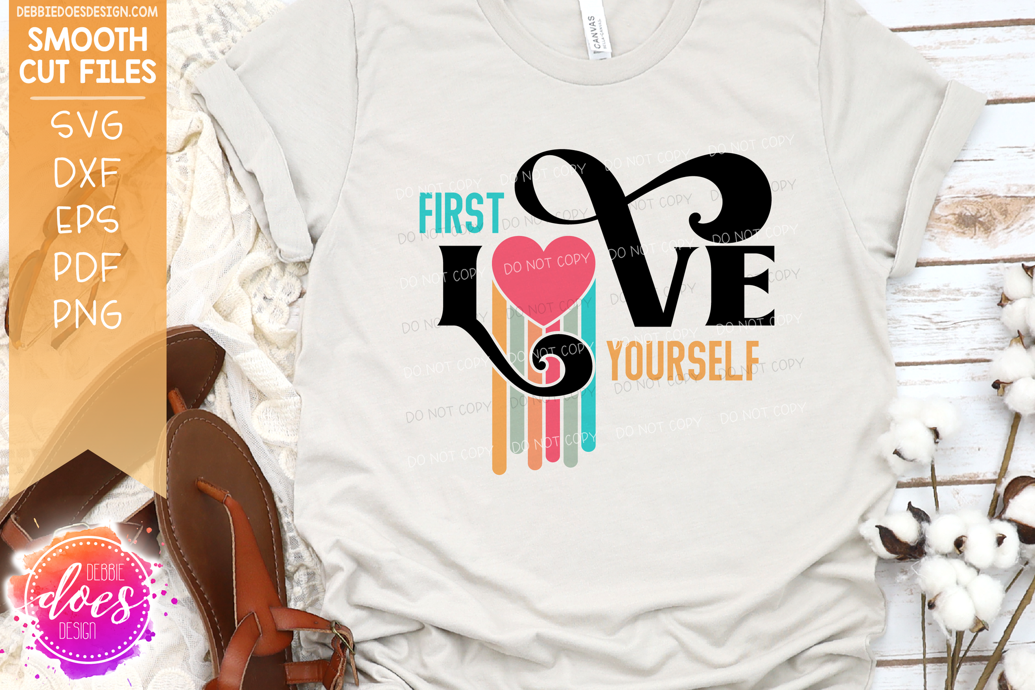 Download First Love Yourself Retro Svg File Debbie Does Design