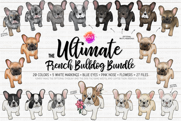 The Ultimate French Bulldog/Frenchie Bundle - Sublimation/Printable De ...