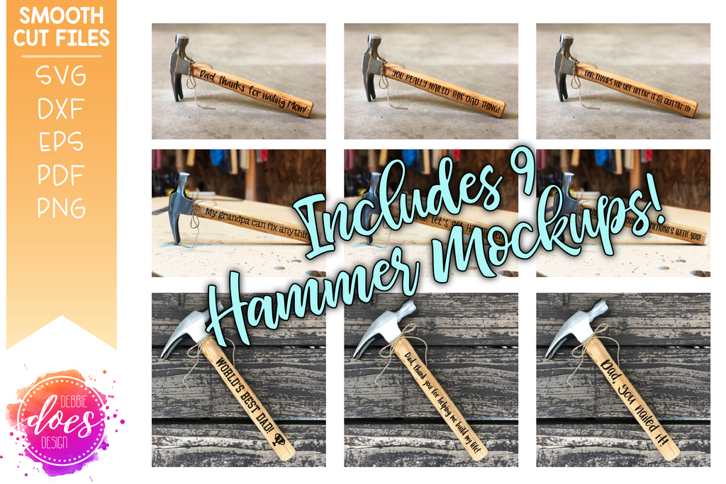 Download The Father's Day Hammer Bundle - SVG Files & Mockups ...