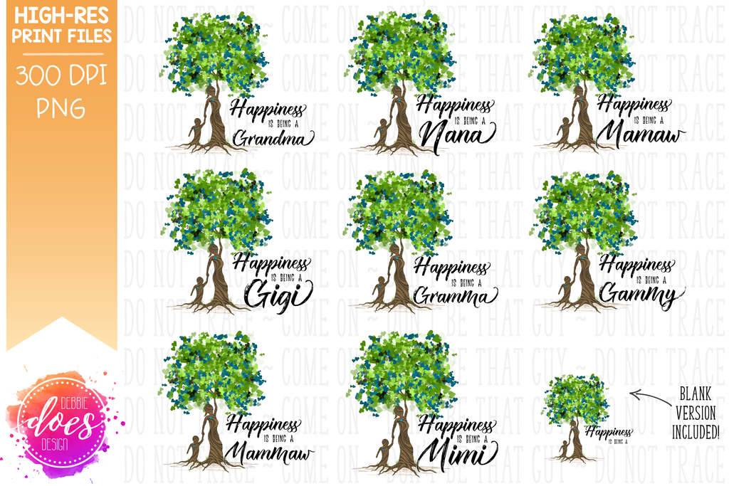 Download Happiness Is Being A Grandma Boy Tree 9 Versions Sublimation Pr Debbie Does Design