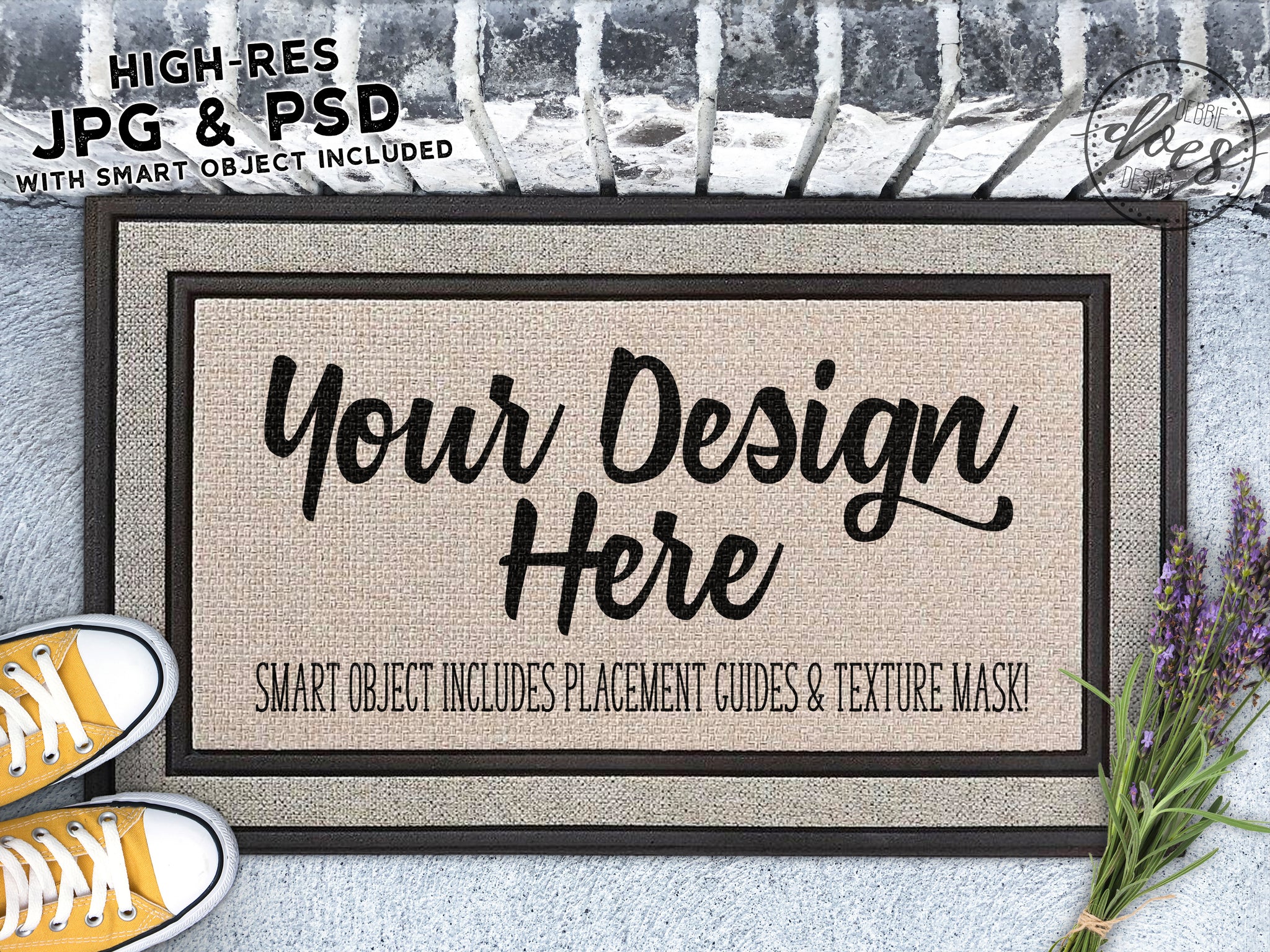 Download Lavender Grey Doormat Mockup With Smart Object Debbie Does Design