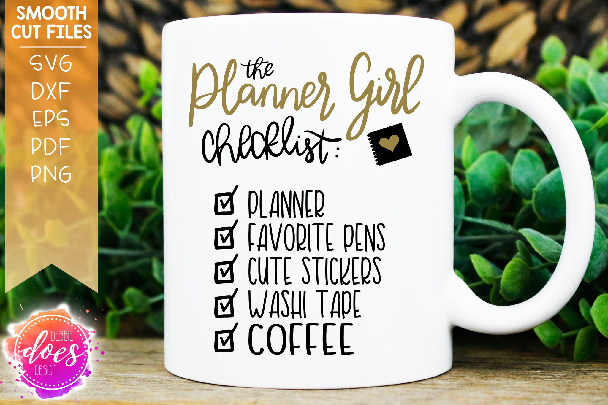 Download The Planner Girl Checklist Coffee Wine Vodka Svg File Debbie Does Design