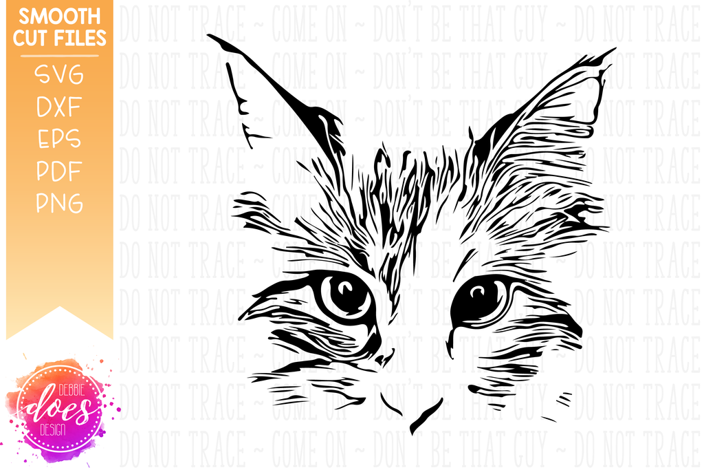 Download Sweet Cat Face Svg File Debbie Does Design
