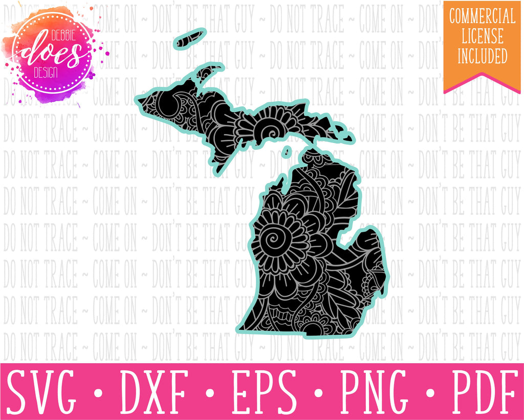 Download Paisley Mandala State - Michigan - SVG File - Debbie Does ...