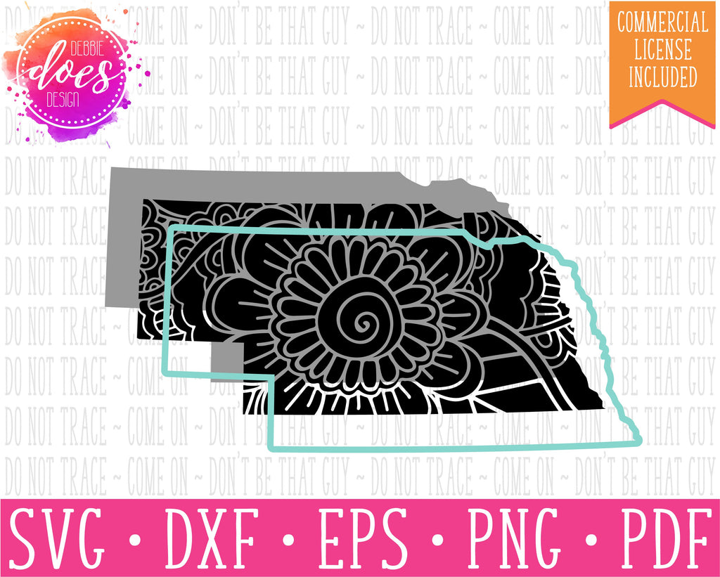 Download Paisley Mandala State - Nebraska - SVG File - Debbie Does ...