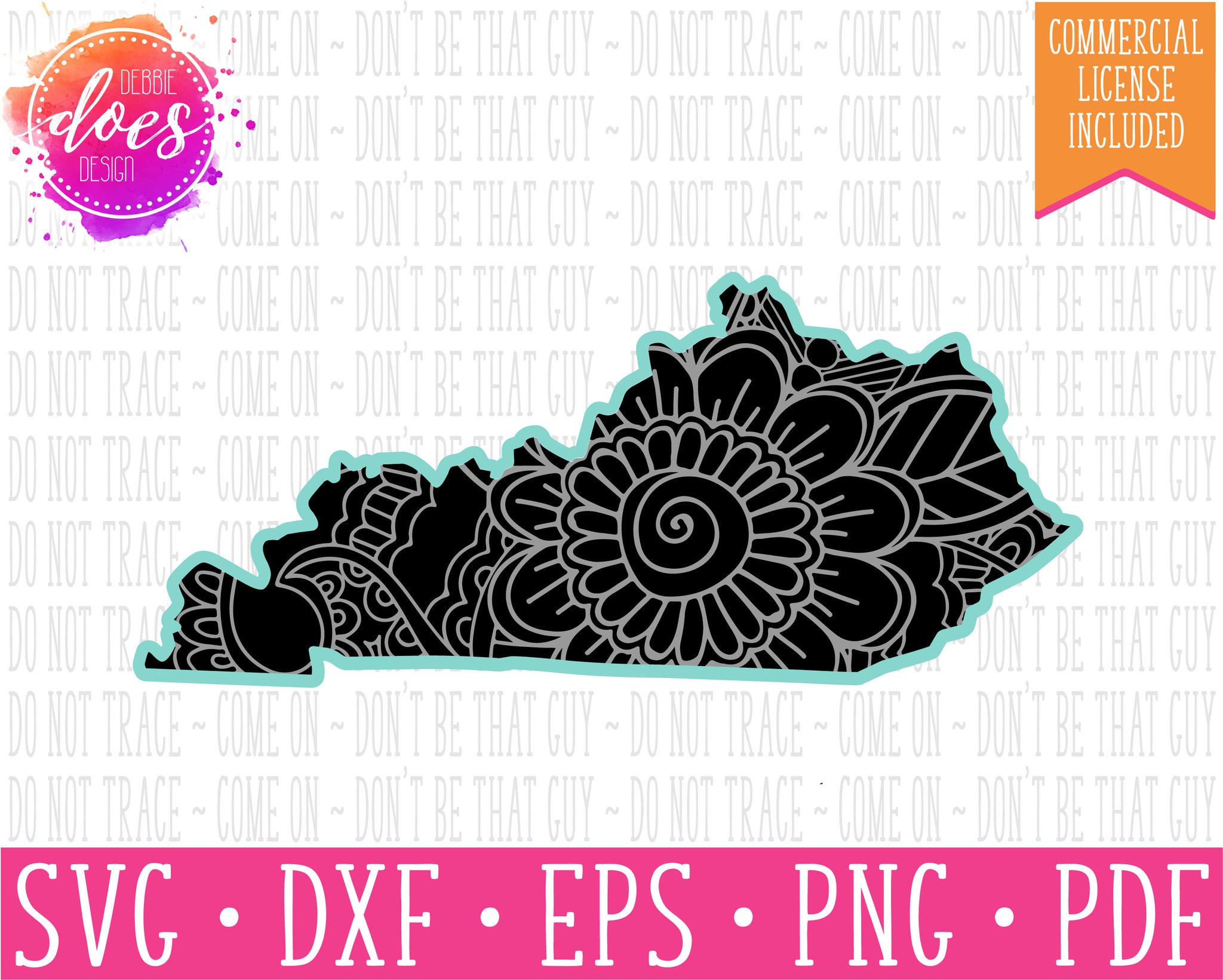 Download Paisley Mandala State Kentucky Svg File Debbie Does Design