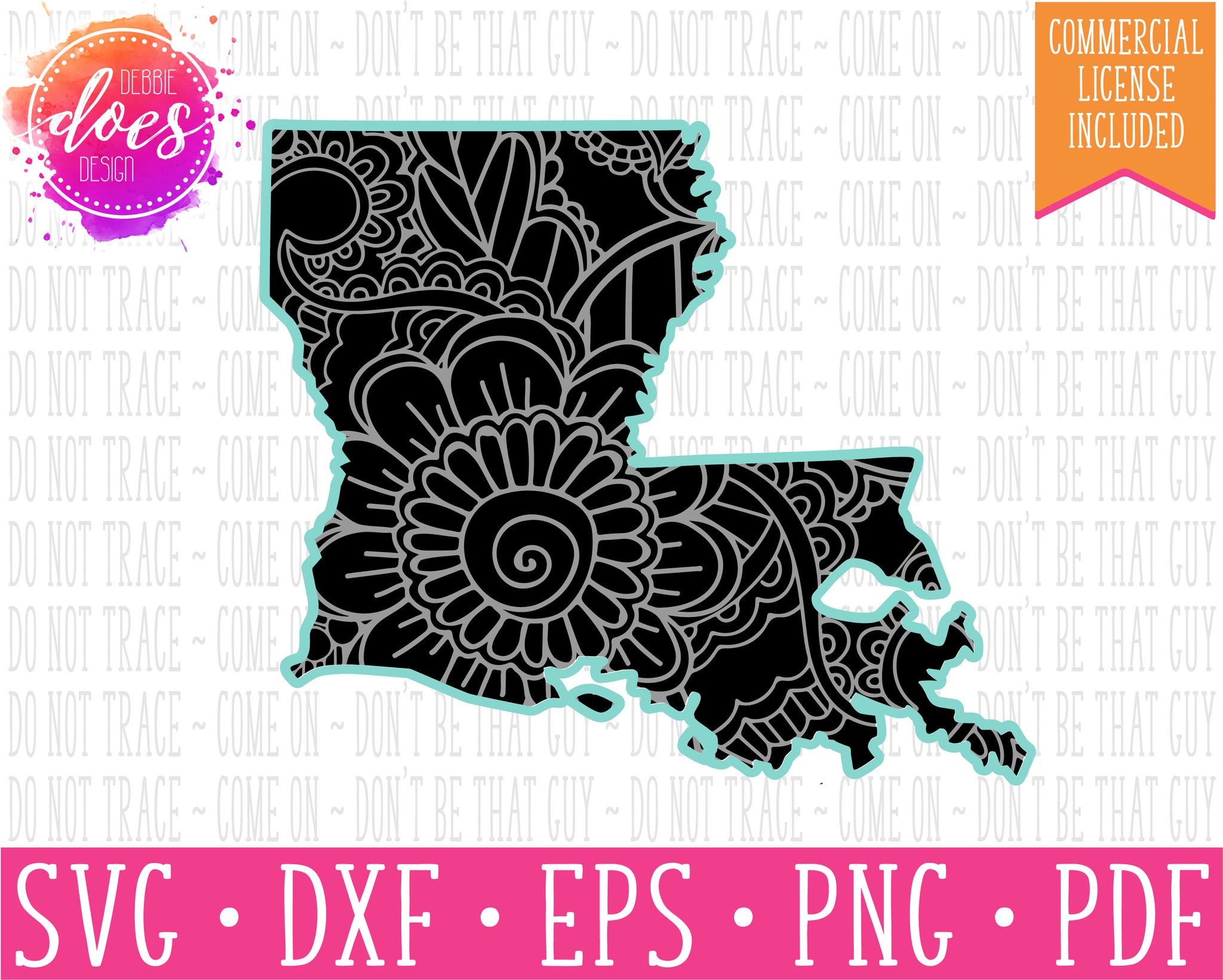 Download Paisley Mandala State - Louisiana - SVG File - Debbie Does ...