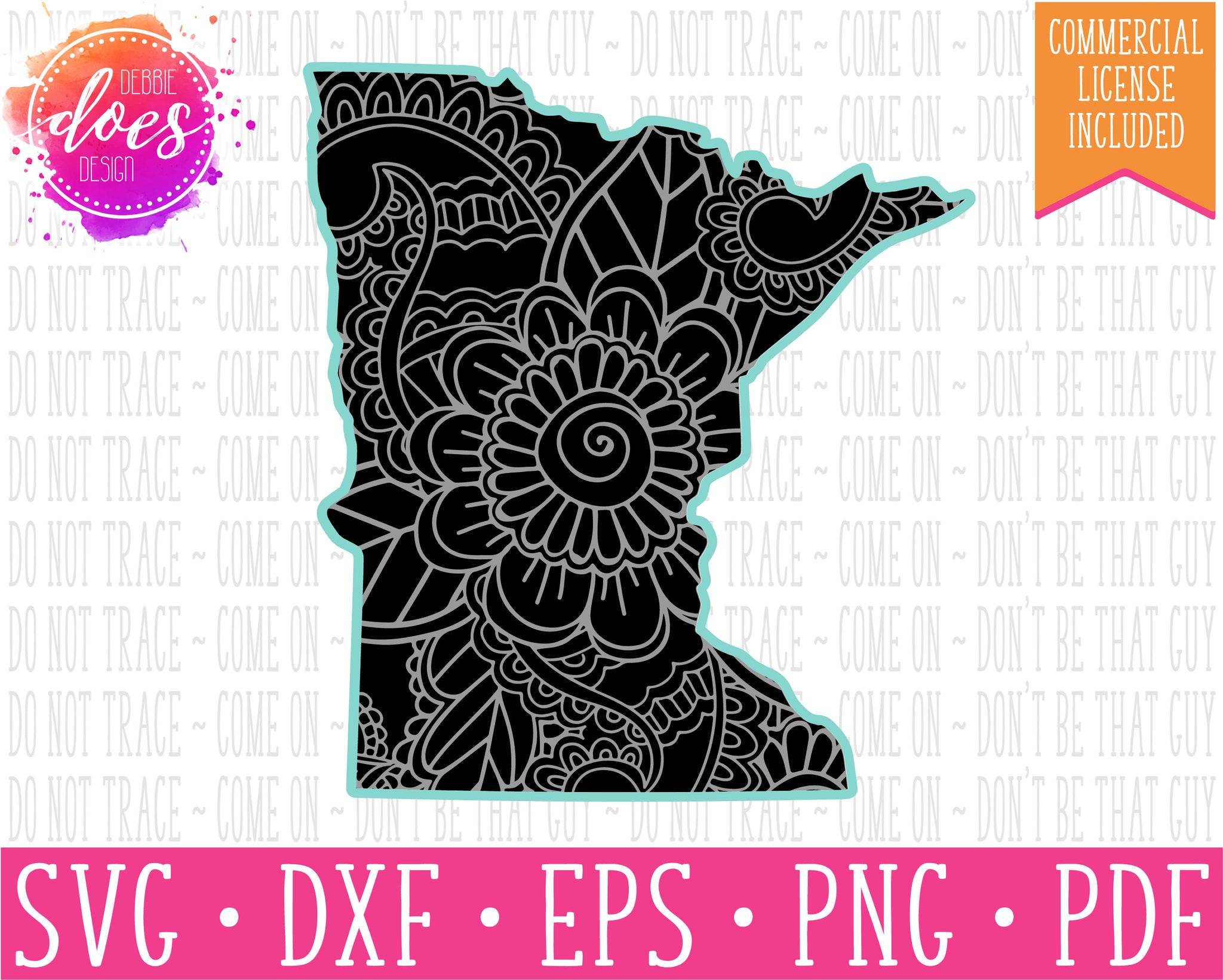 Download Paisley Mandala State Minnesota Svg File Debbie Does Design