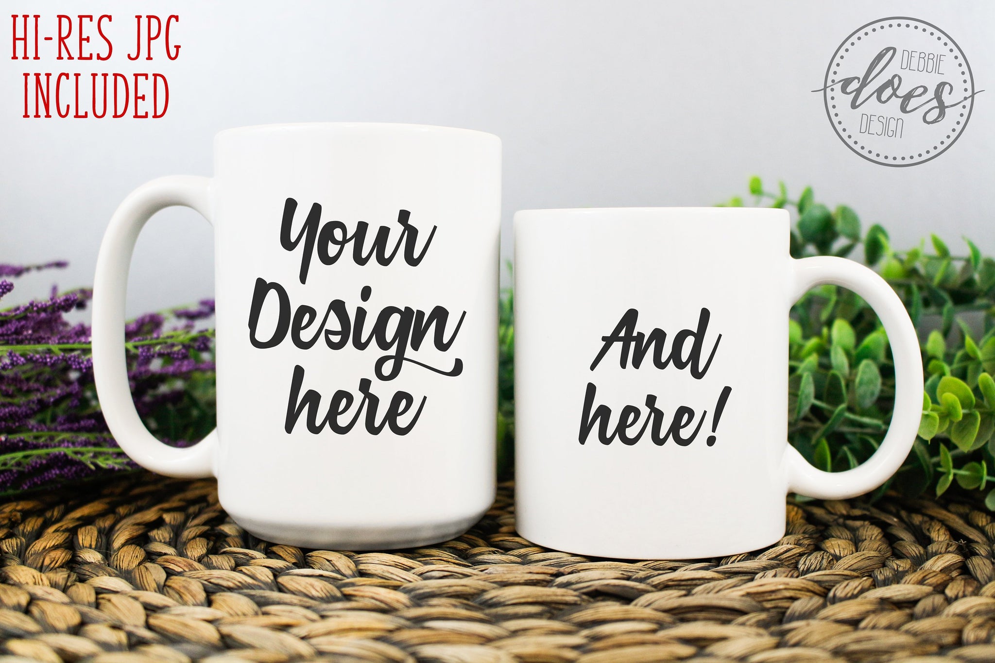 Download White 15oz 11oz Mug Group Mockup 2 Debbie Does Design