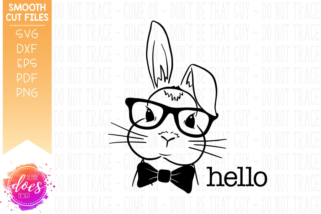 Download Nerd Bunny Svg File Debbie Does Design