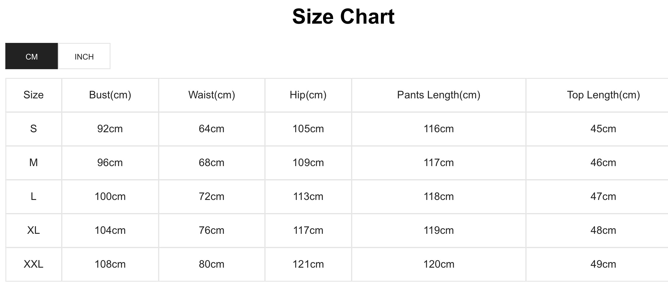 Size Chart – Opulent Icon