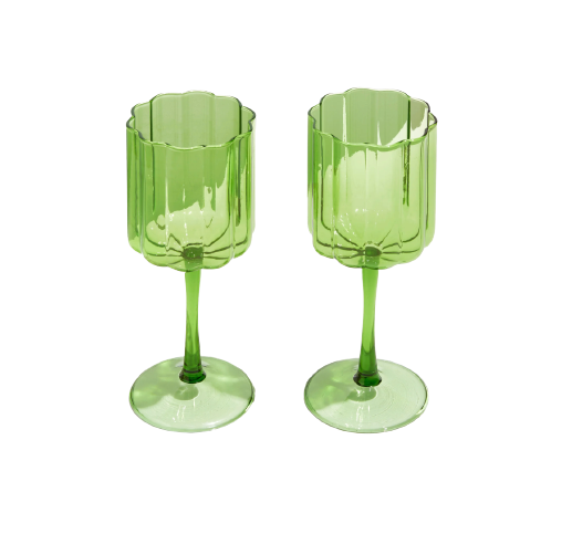 Wave Wine Glass - Clear (Set of 2)