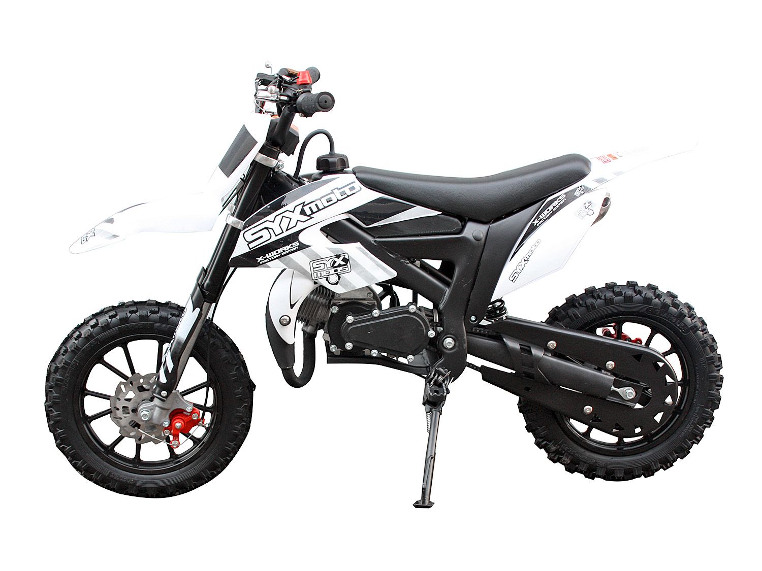 SYX MOTO 2021 50cc 2 Stroke 3HP Mini Dirt Bike - Black & White