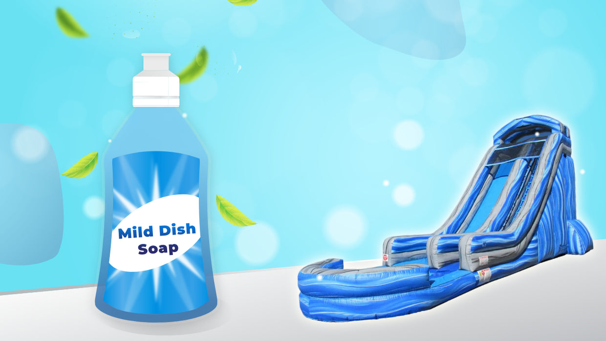 mild-dish-soap-inflatable-water-slides