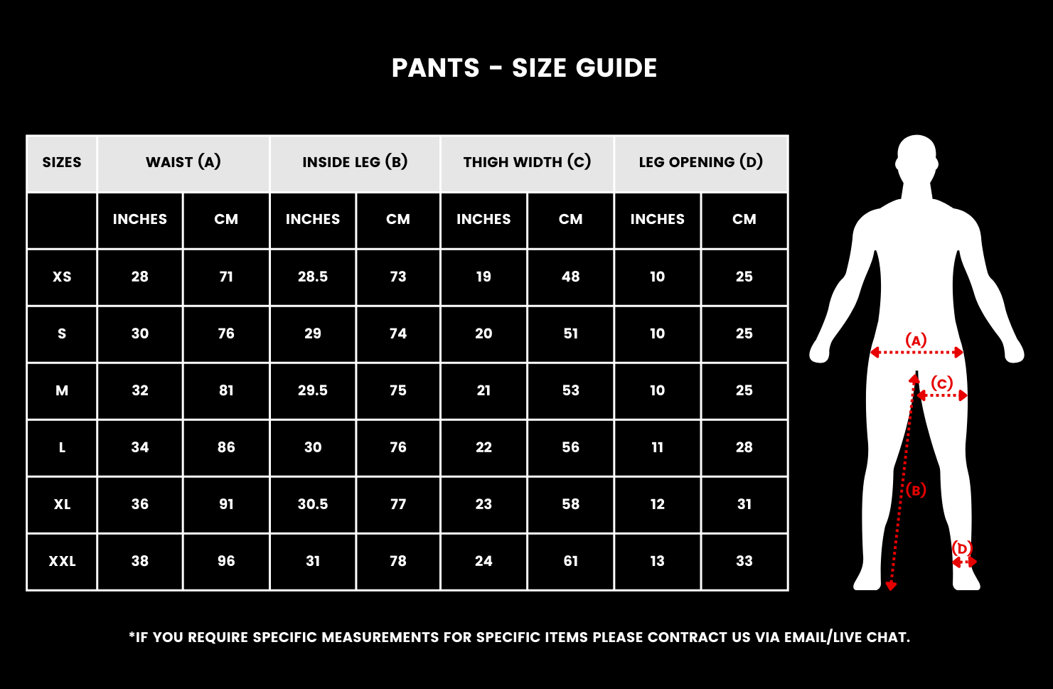 men's jeans size chart | New classic