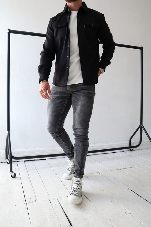 How To Wear All-Black: The Ultimate Menswear Move | FashionBeans | Black  outfit men, Black denim jacket outfit, Denim jacket men