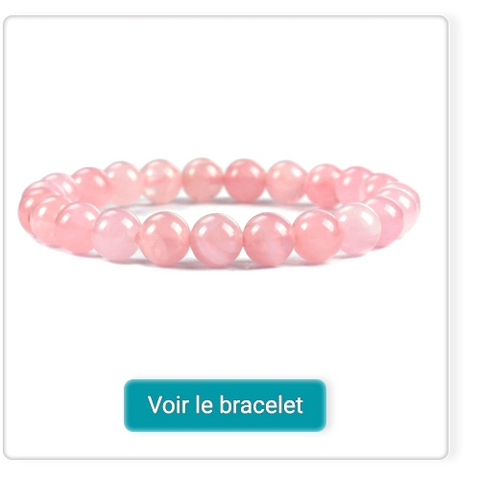 Bracelet en quartz rose "amour" Kaosix