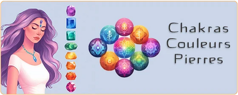 Les couleurs des 7 chakras et les pierres kaosix