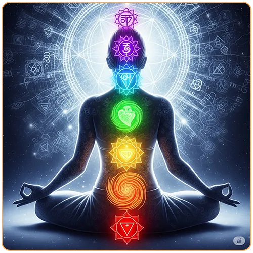 An image representing the 7 chakras kaosix