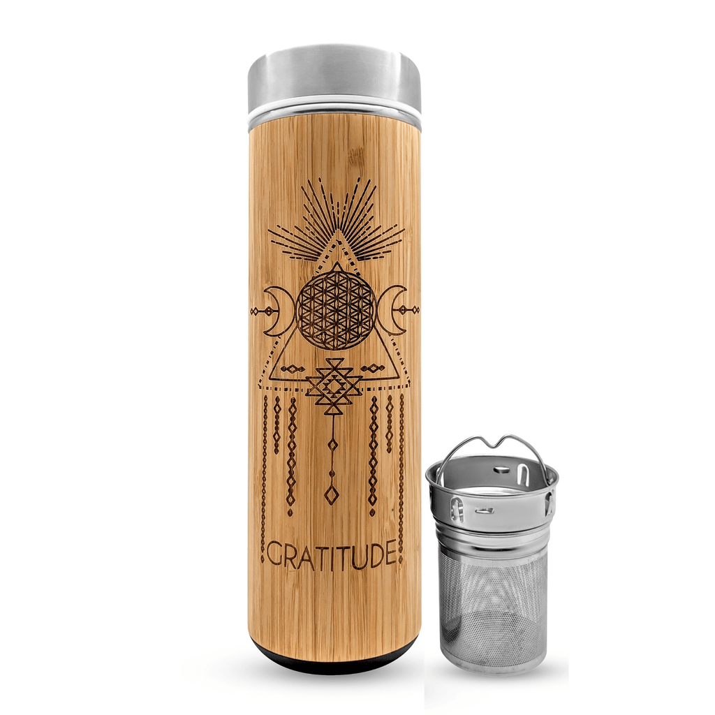 17.9oz GRATITUDE Bamboo Tumbler – Bhavana Bottle